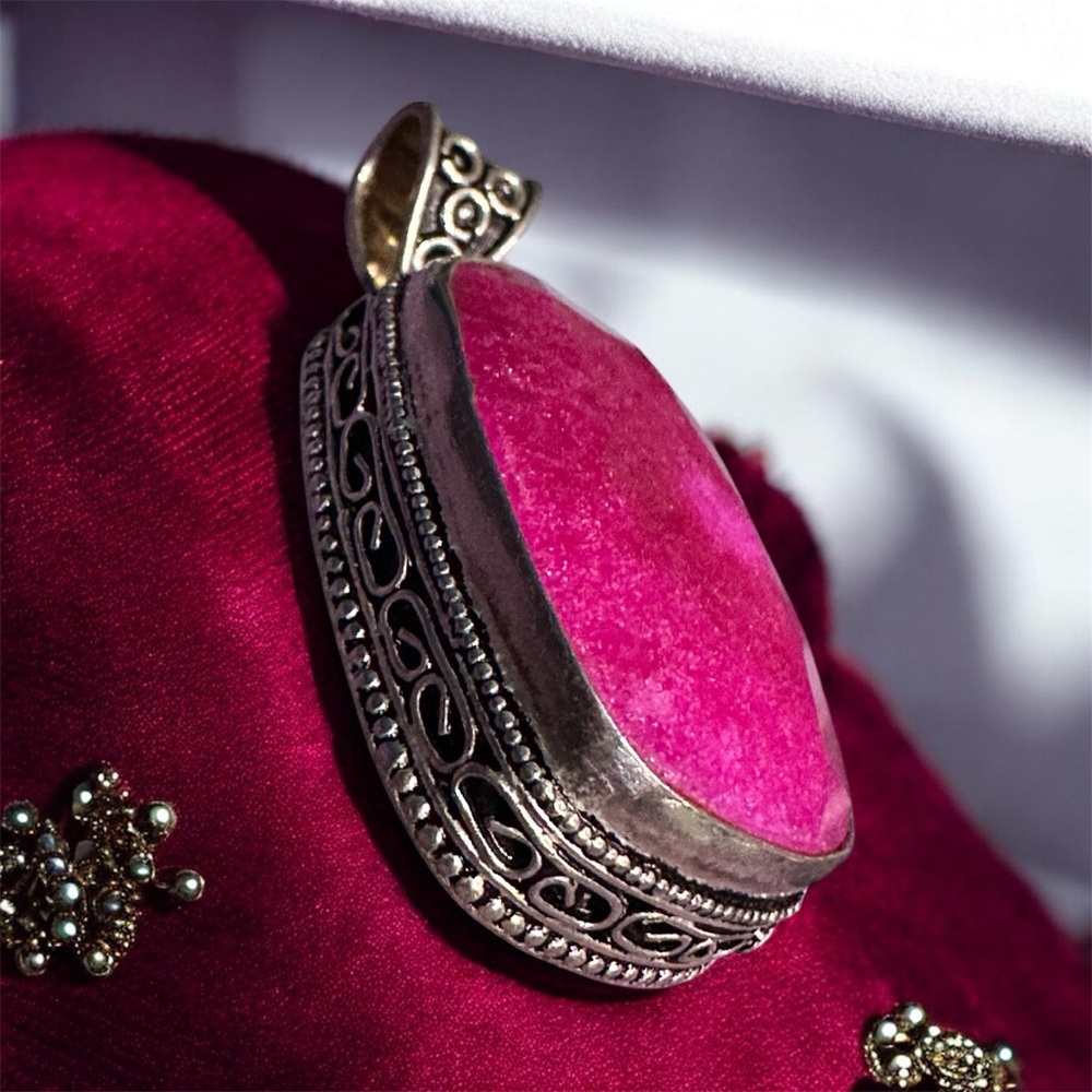925 Silver Ruby Large Pendant - image 3